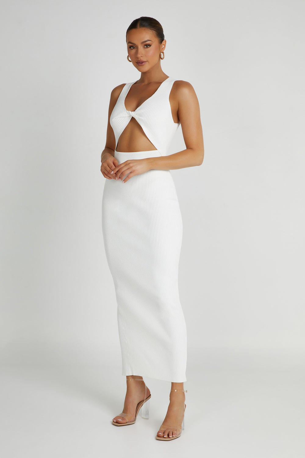 Kaesha Knit Maxi Dress - White