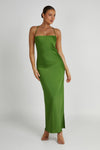 Sydney Straight Neck Slip Maxi Dress - Khaki