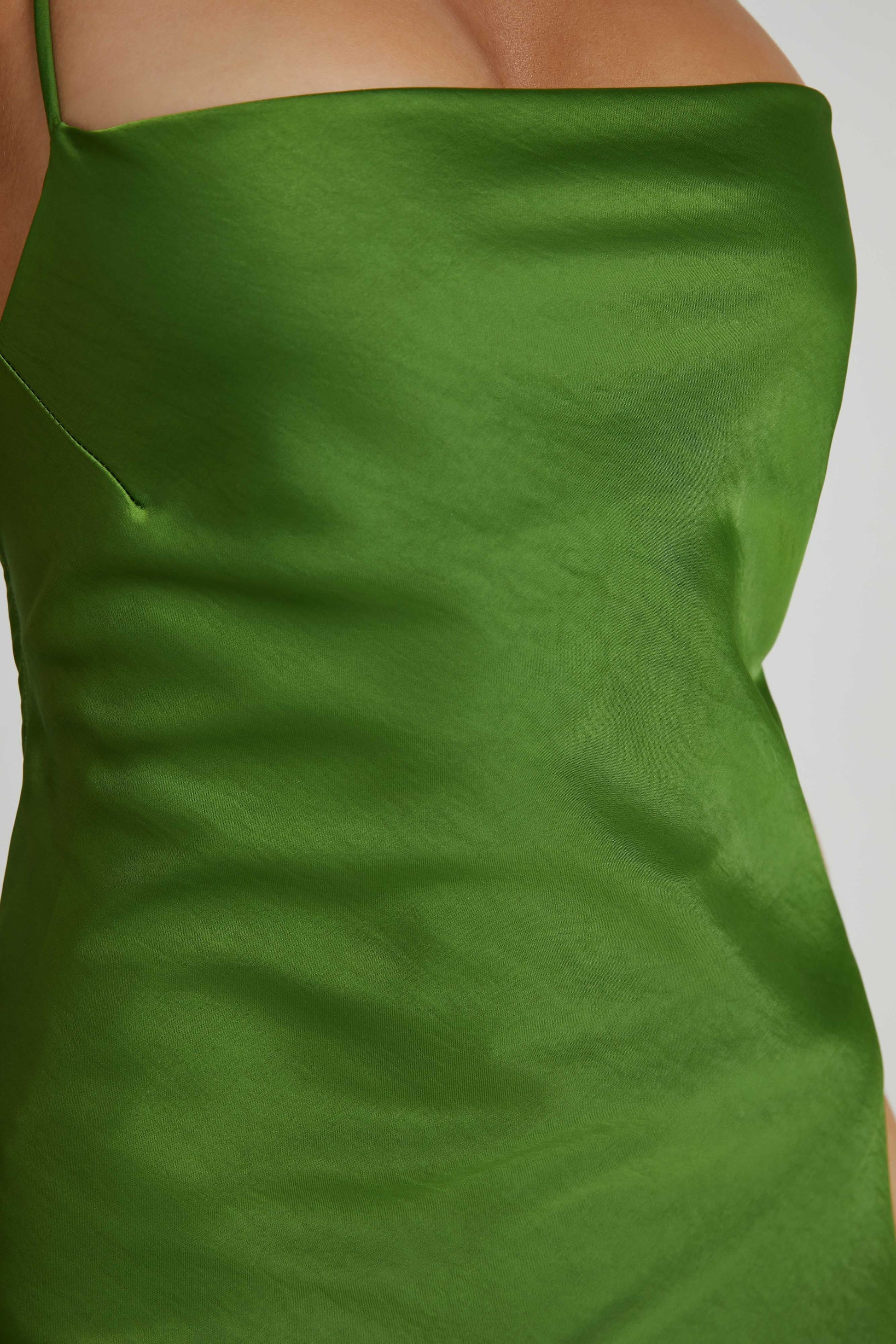 Sydney Straight Neck Slip Maxi Dress - Emerald #2