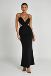 Indiana Slinky Maxi Dress - Black