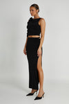 Jeanine Cowl Back Maxi Skirt - Red