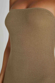 Emmy Strapless Knit Maxi Dress - Olive