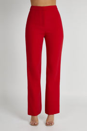 Allanah Straight Leg Pant - Red