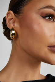 Zadie Double Teardrop Earrings - Gold