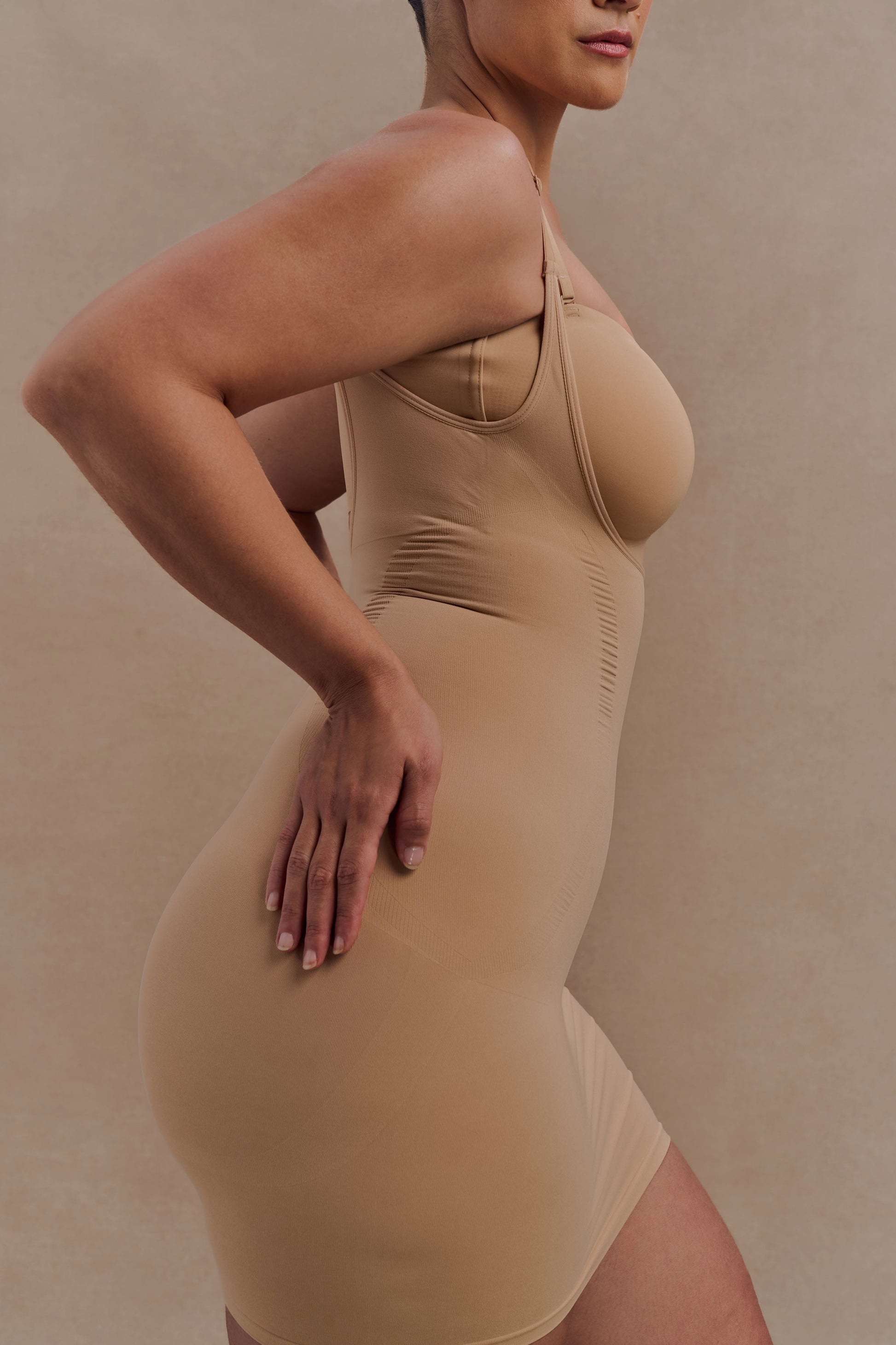 Jocelyn Backless Shapewear Mini Dress - Beige #4