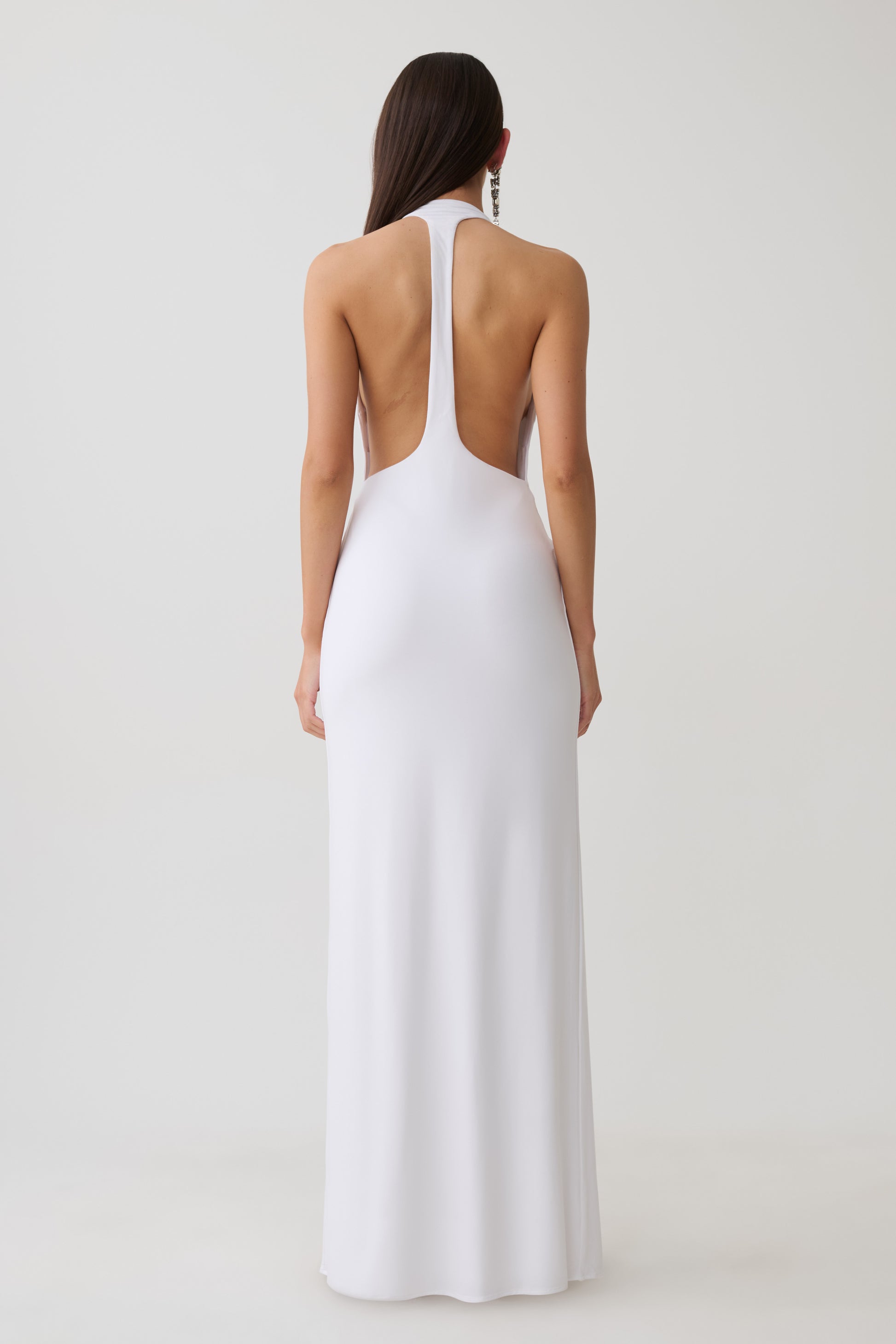 Halley Back T-Strap Maxi Dress - White #4