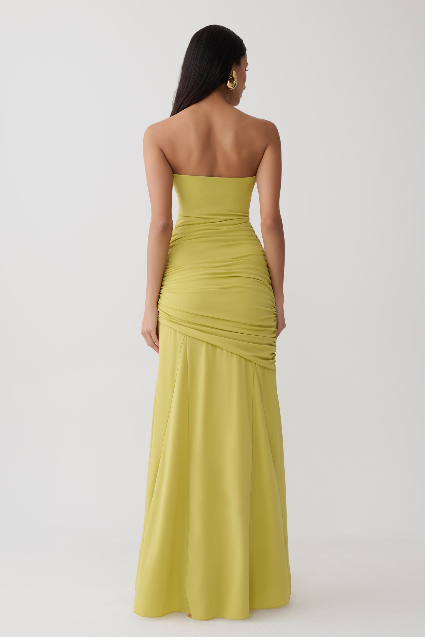 Kaiydo Gathered Centre Wire Maxi Dress - Orchard Moss