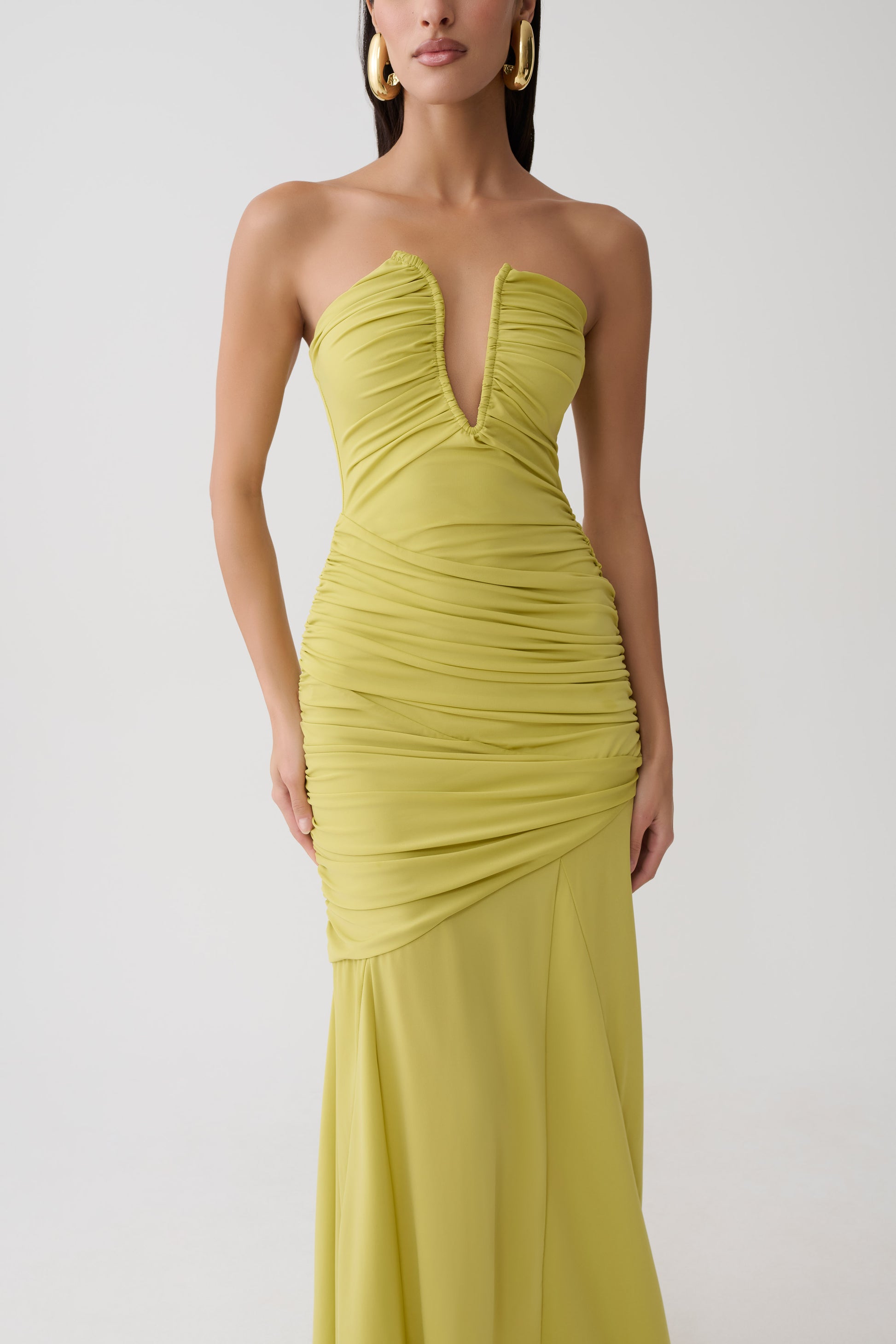 Kaiydo Gathered Centre Wire Maxi Dress - Orchard Moss #7