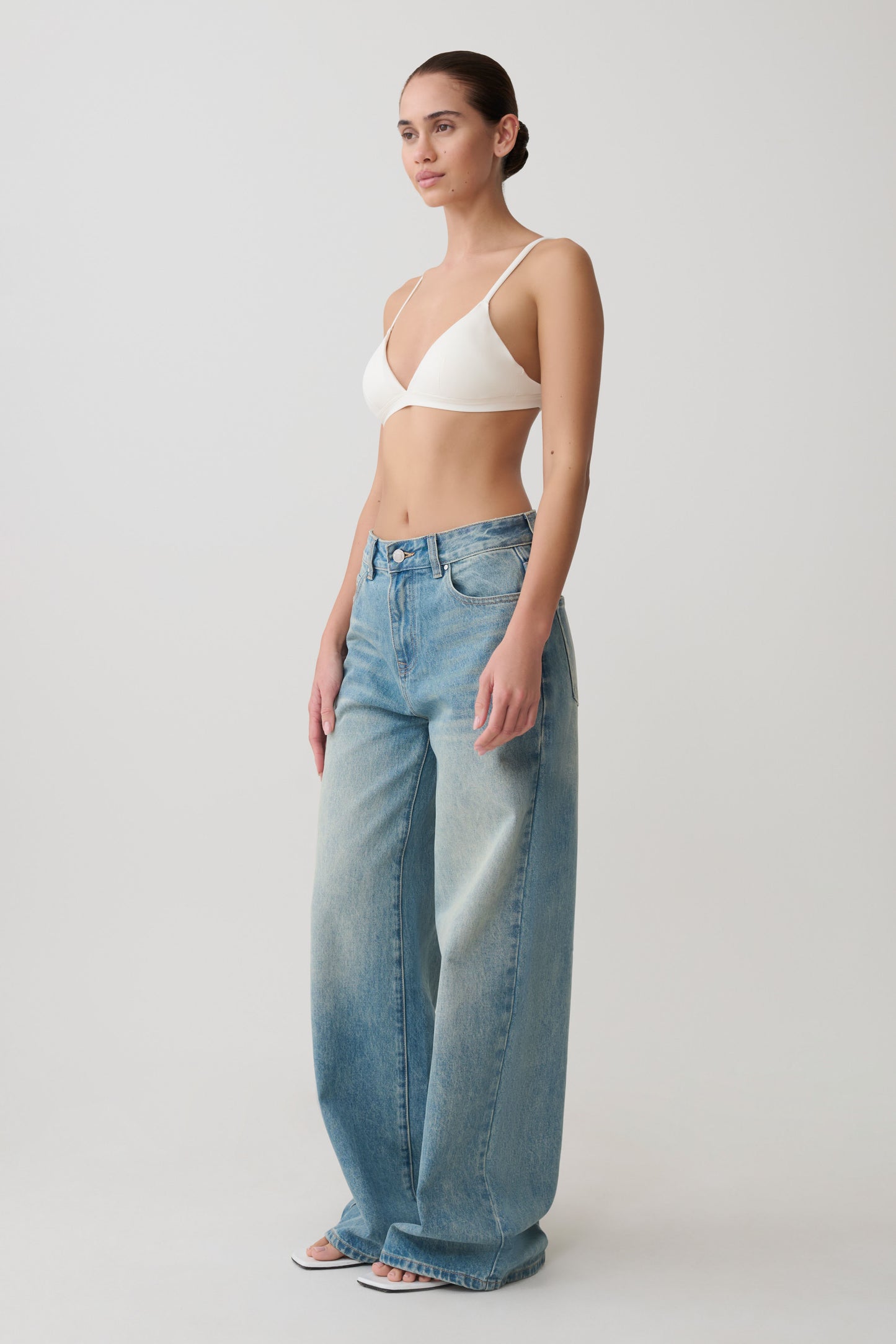 Kels Micro Triangle Bralette - White