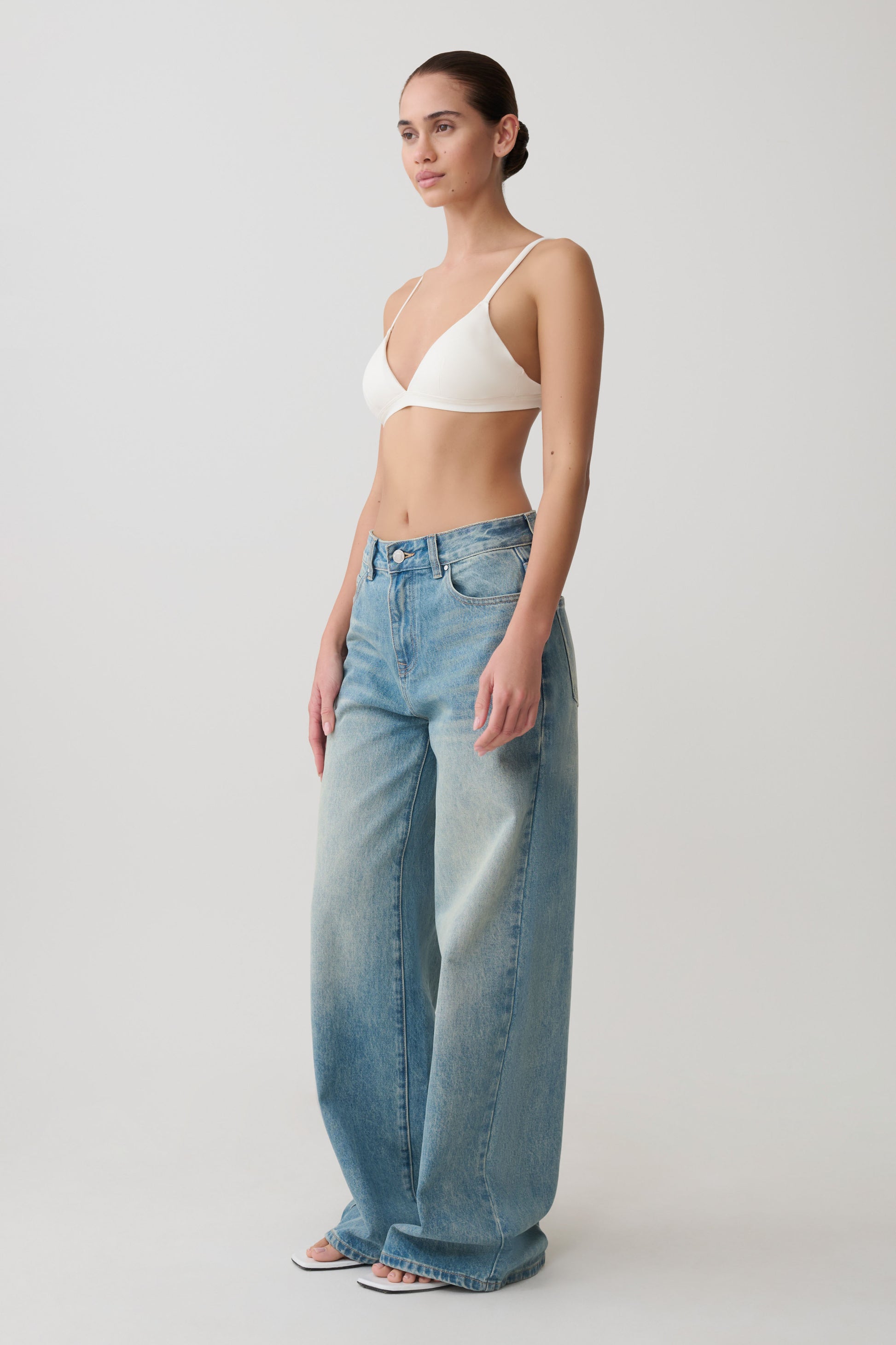 Kels Micro Triangle Bralette - White #6