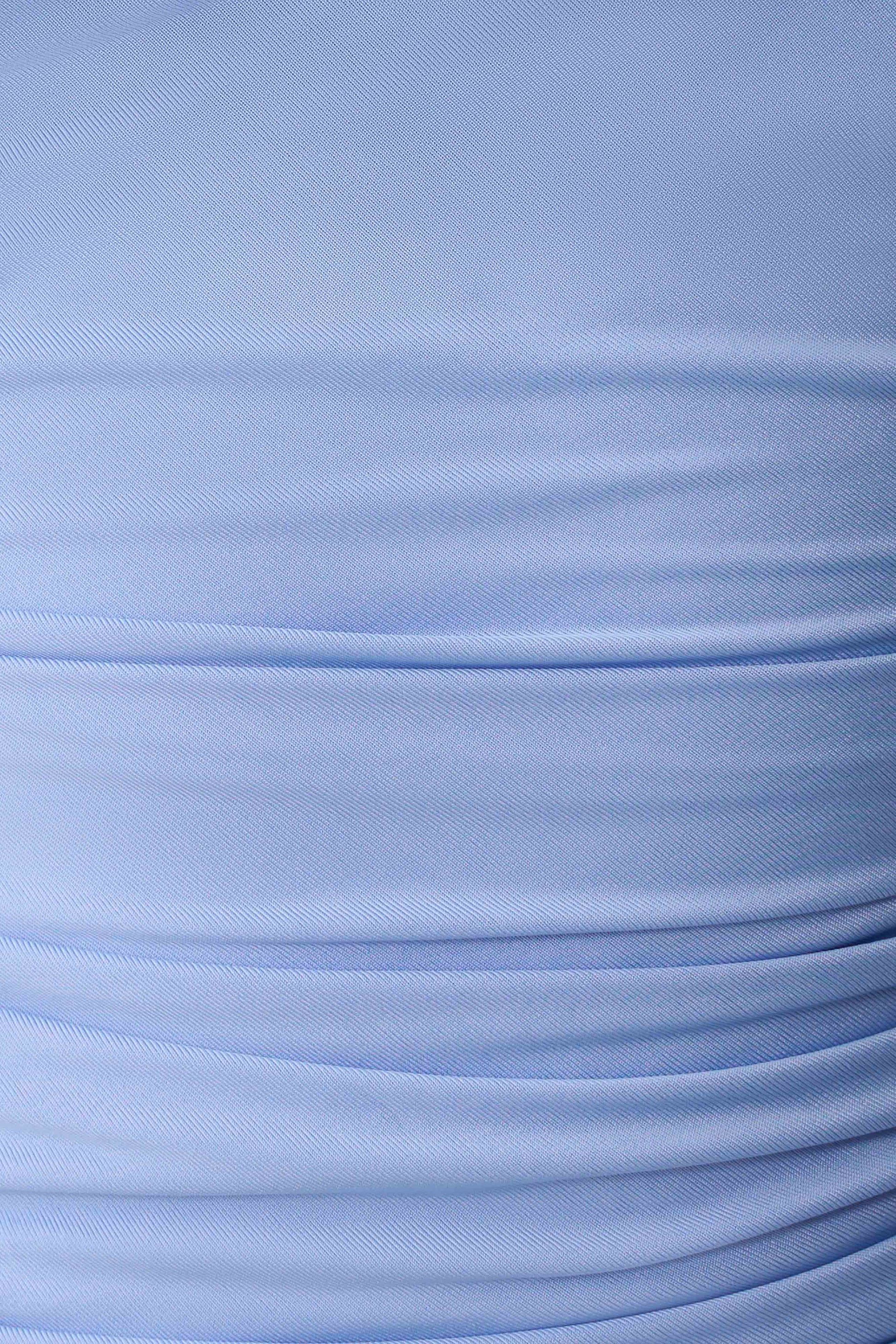 Luu Off Shoulder Slinky Top - Sea Blue #8