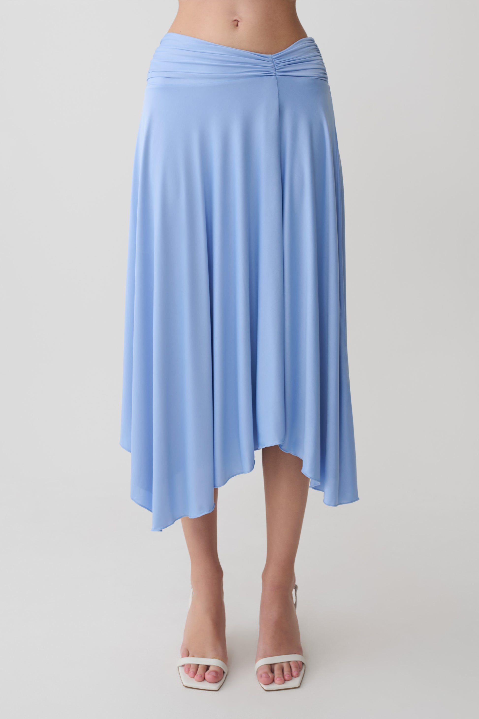 Luu Slinky Midi Skirt - Sea Blue #9