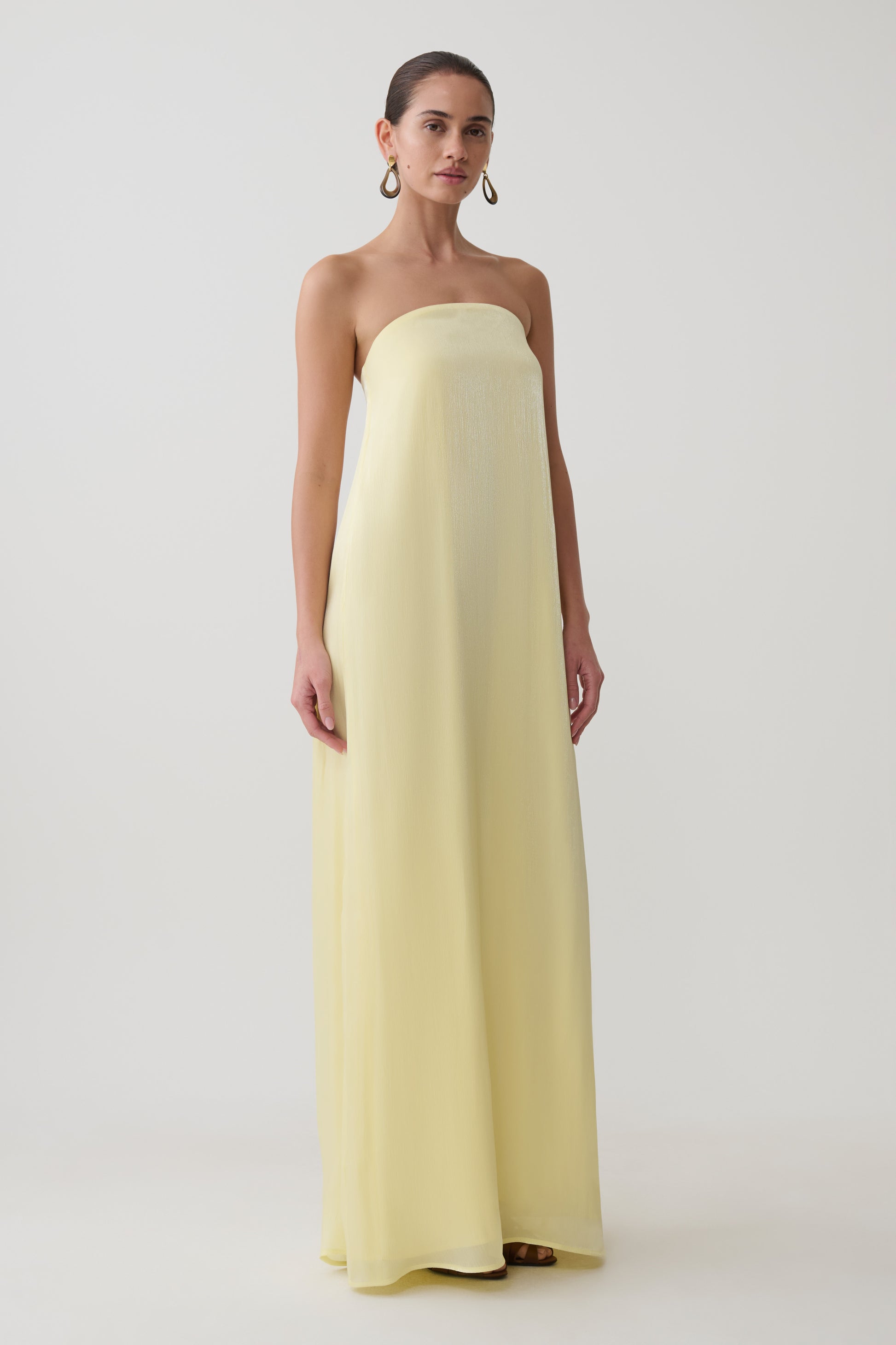 Olivia Strapless Maxi Dress - Lemon #7