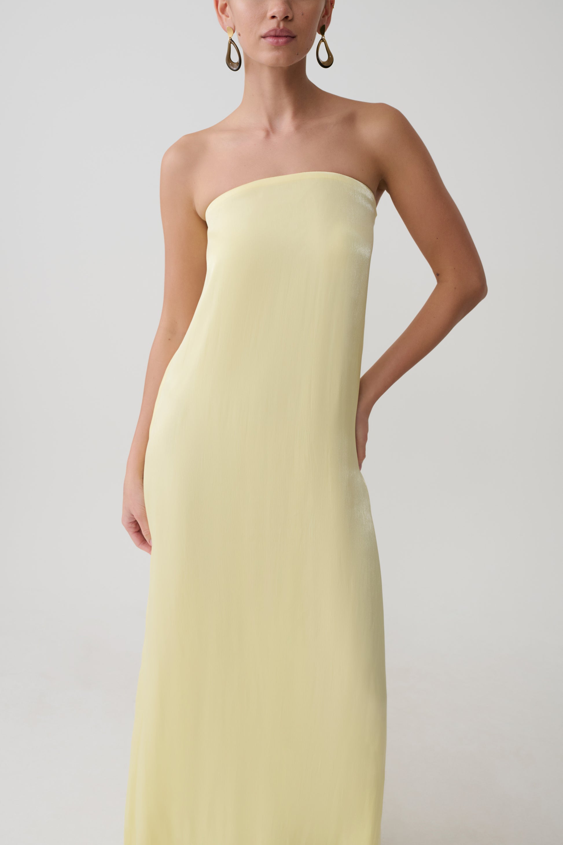 Olivia Strapless Maxi Dress - Lemon #6