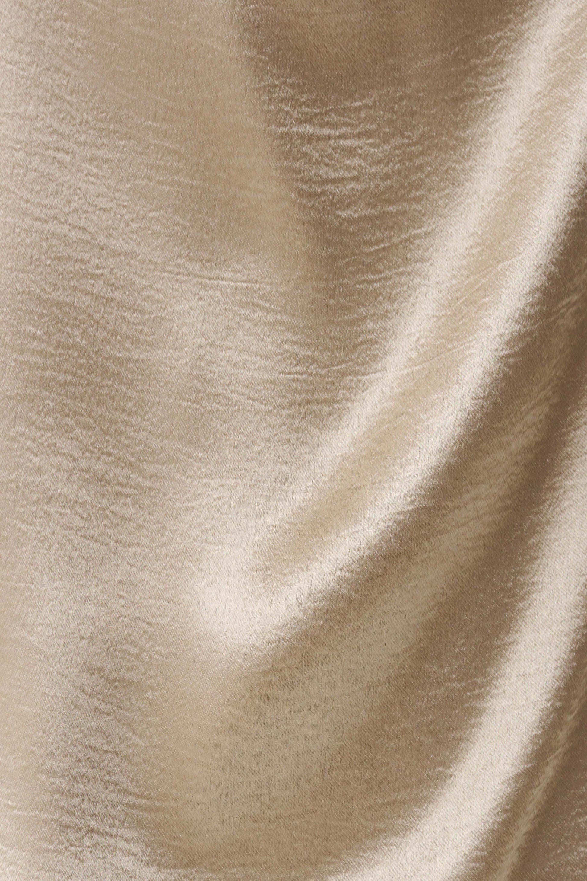 Cleo Satin Midi Skirt - Gold #7