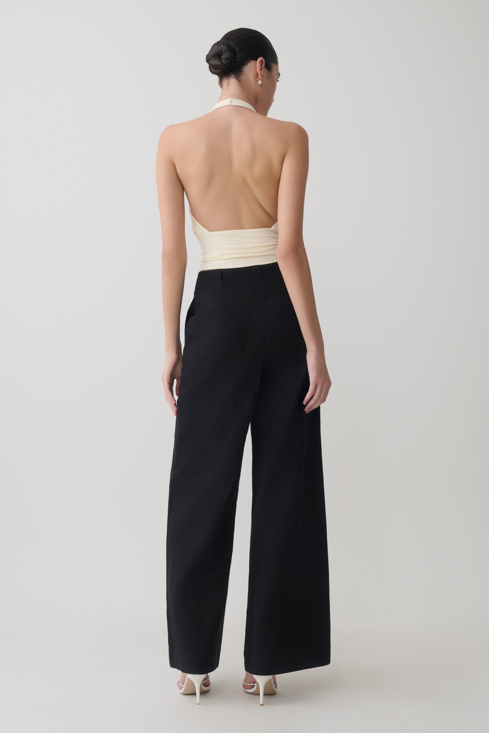 Jina Draped Halter Top - Ivory #5