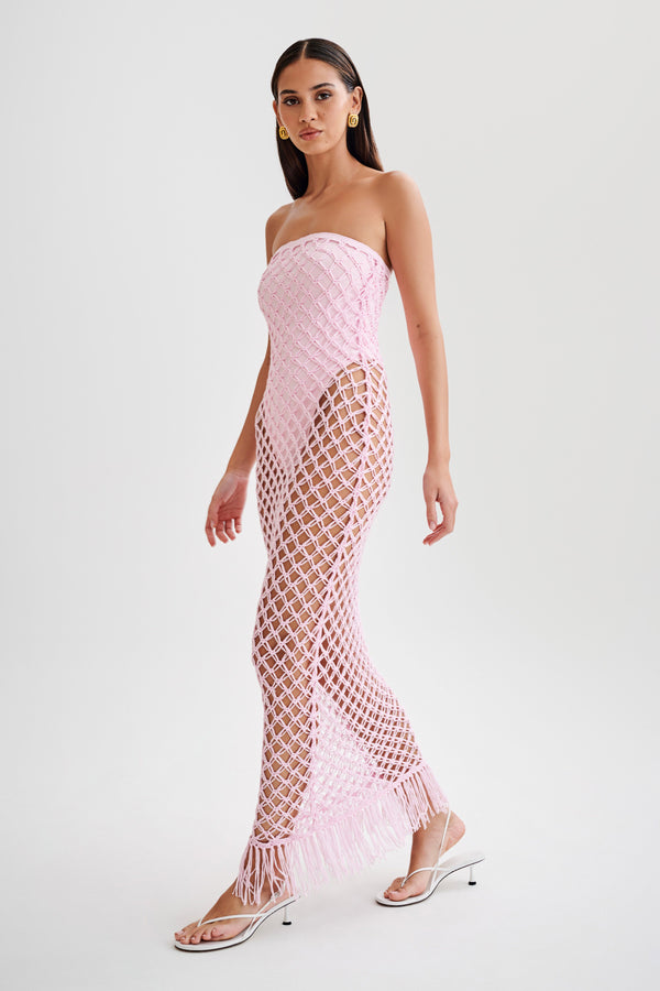 Prudence Knit Midi Dress - Candy Pink