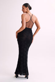 Kathy Rose Beaded Maxi Dress - Black