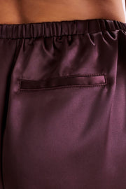 Meera Satin Shorts - Dark Chocolate