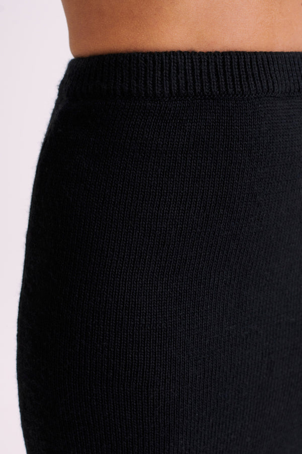 Brittany Knit Midi Skirt - Black