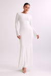 Tarna Slinky Fishtail Maxi Dress - Black