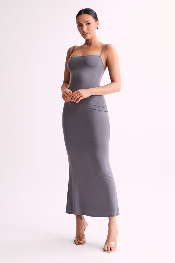 Grey hotsell fishtail dress