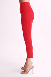 Kaesha Split Maxi Knitted Skirt - Red