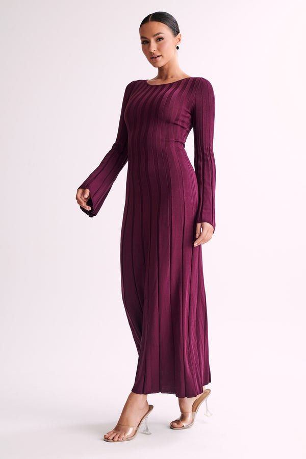 Long best sale plum dress