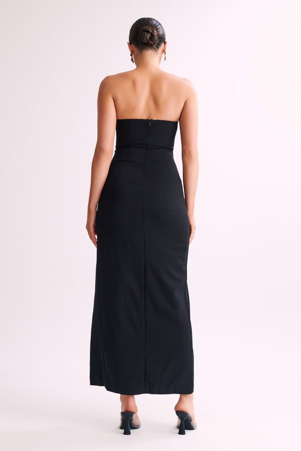 Rachel Maxi Split Front Dress - Black