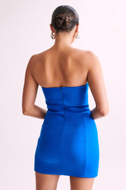 Maci Crepe Mini Dress - Cobalt Blue