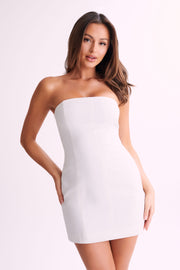 Maci Crepe Mini Dress - White