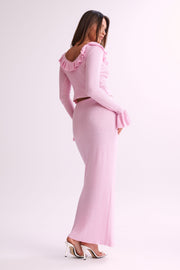 Maribelle Knit Maxi Skirt - Blush Pink
