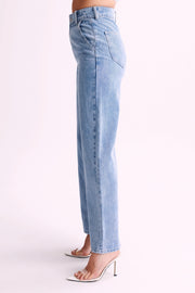 Roxy High Waisted Denim Jean - Mid Blue
