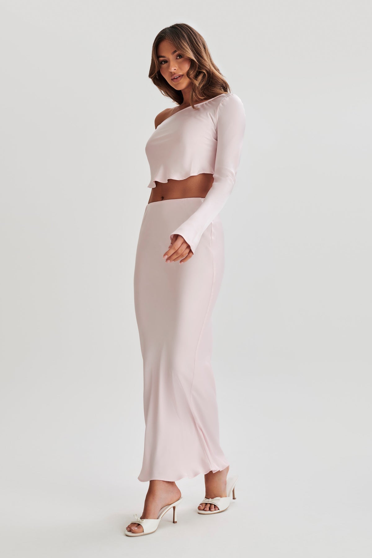 Violeta Satin Maxi Skirt - Fairy Floss Pink #6