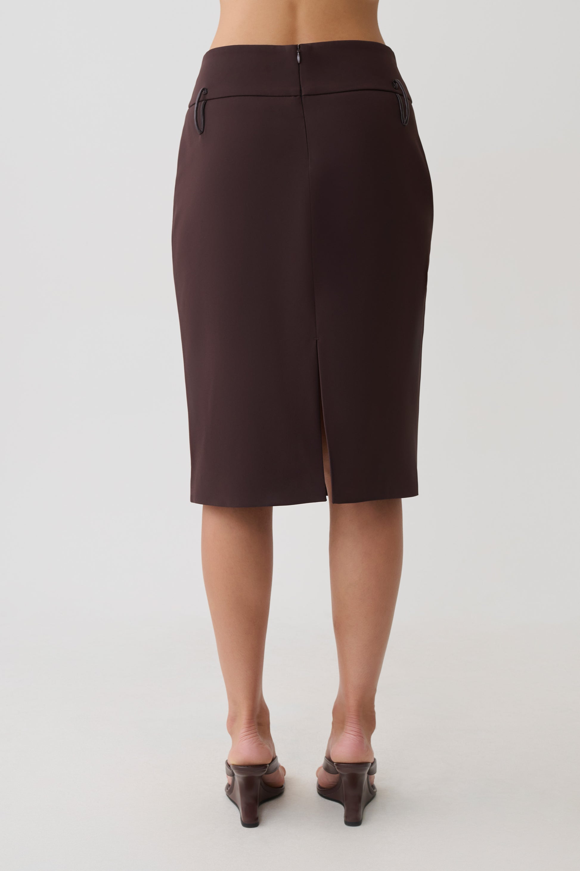 Brooke Suiting Midi Skirt - Burgundy #5