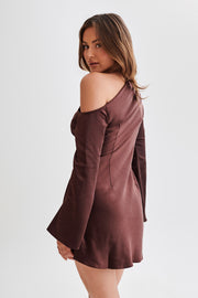 Nikita Long Sleeve Mini Dress - Dark Chocolate