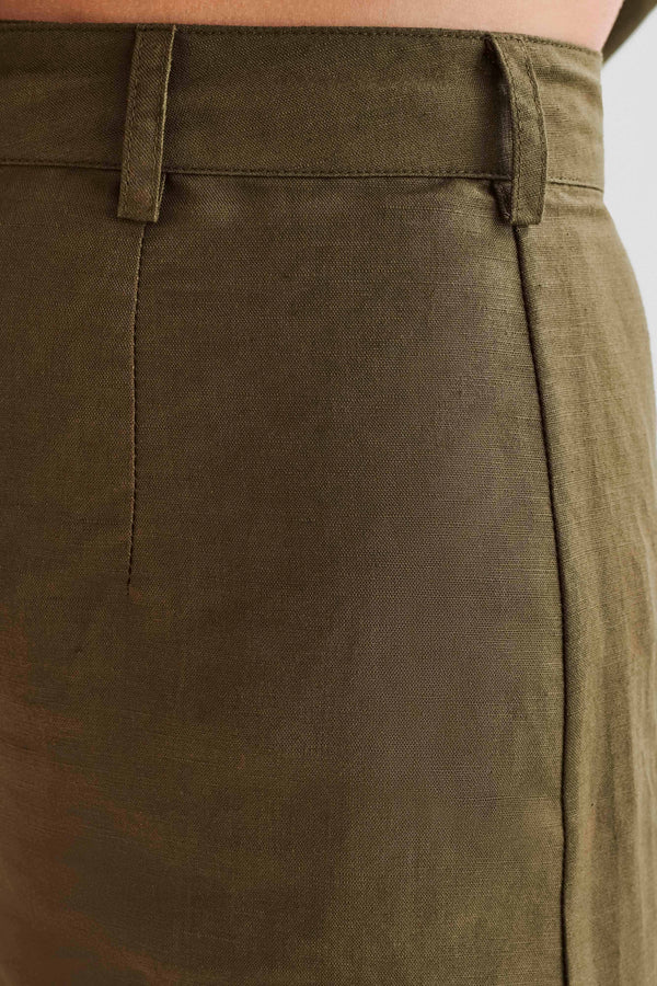 Jadri Linen Shorts - Khaki