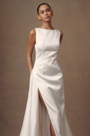 Fontanne Satin Wedding Gown - White