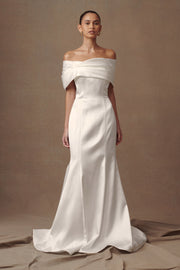 Saosire Satin Wedding Gown - White