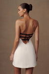 Neeka Strapless Bow Back Mini Dress - Black