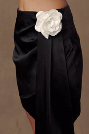 Margot Rose Mini Skirt - Black