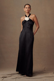 Dylan Rose Halter Maxi Dress - Black