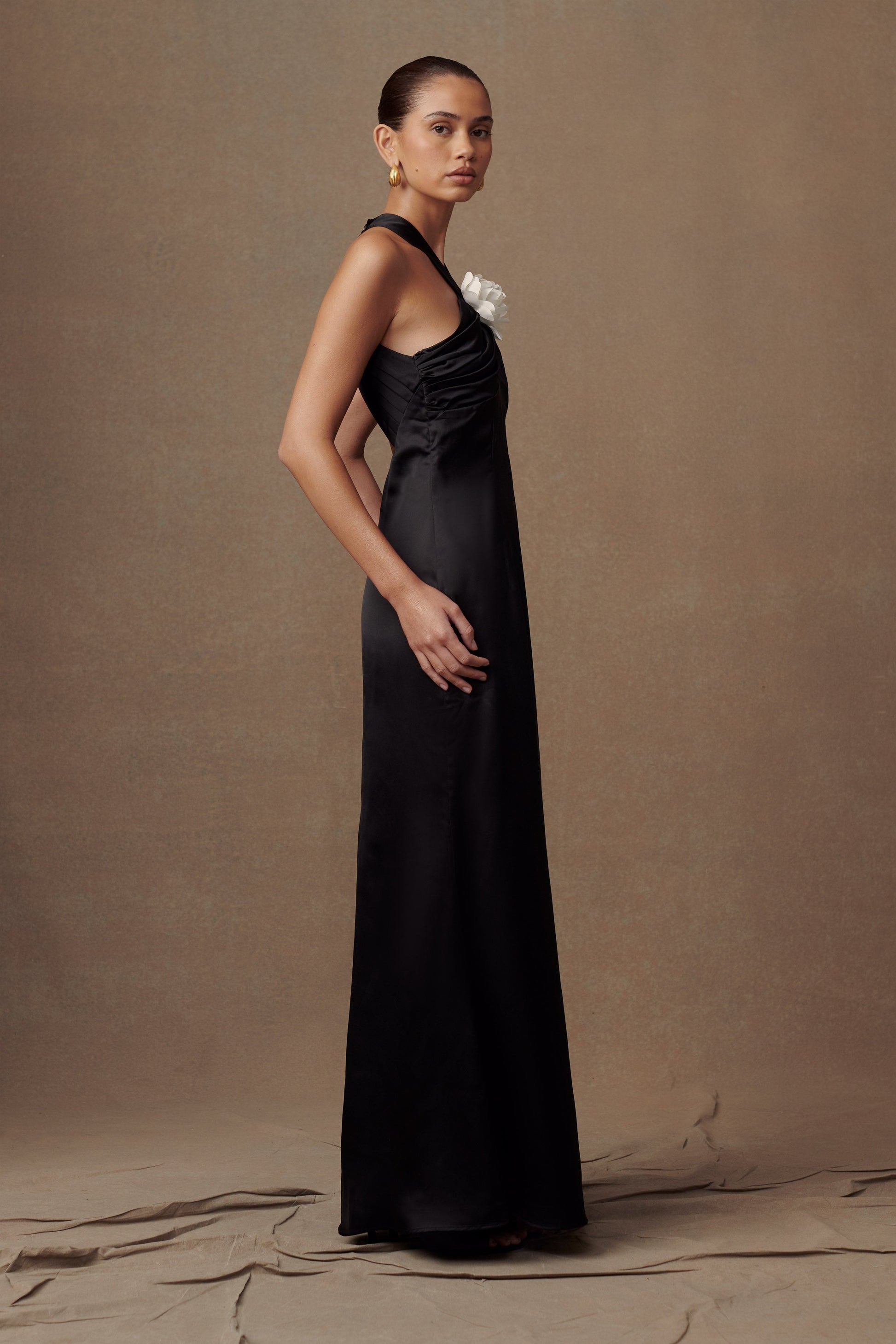 Dylan Rose Halter Maxi Dress - Black #4