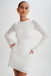 Tarna Slinky A-Line Mini Dress - Charcoal