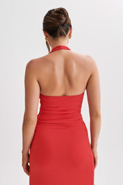 Marie Recycled Halter Top - Red