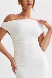 Alayna Recycled Nylon Midi Dress - White