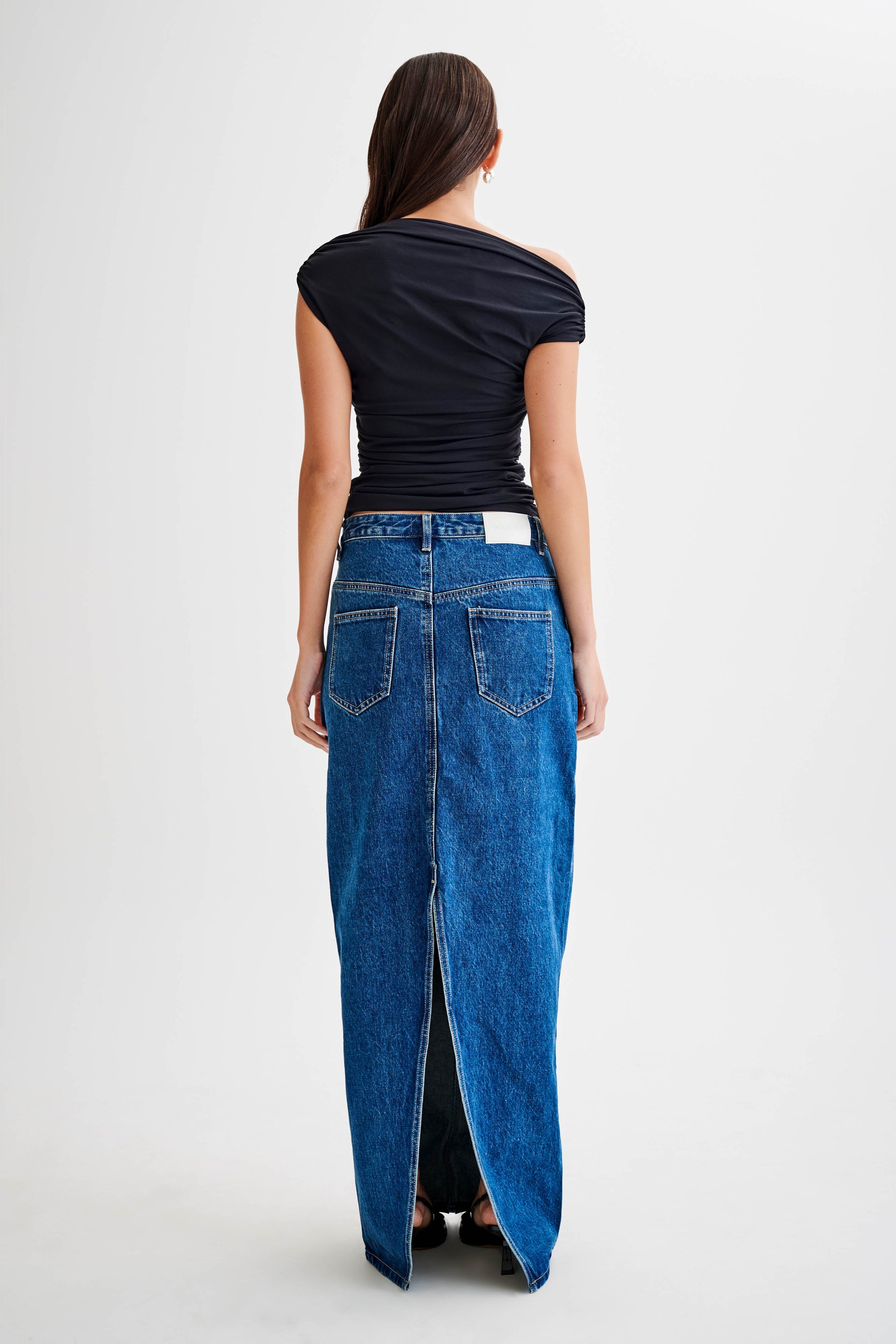 Alayna Recycled Nylon Ruched Top - Black #7