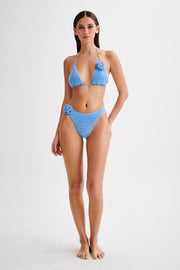 Valencia Rose Crochet Bikini Bottom - Cornflower Blue