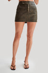 Kristen Faux Leather Mini Skirt - Black