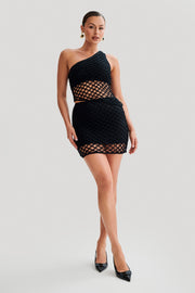Braelyn Knit Low Rise Mini Skirt - Black